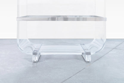Vintage Steel and Lucite "Waterfall" Etagere by Charles Hollis Jones