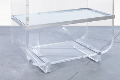 Vintage Steel and Lucite "Waterfall" Etagere by Charles Hollis Jones