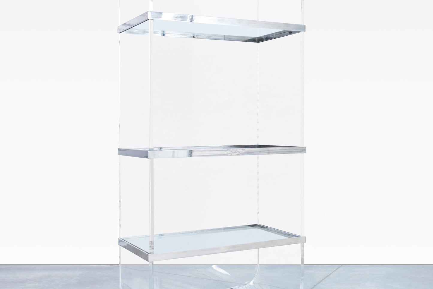 Vintage Steel and Lucite "Waterfall" Etagere by Charles Hollis Jones