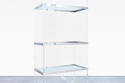 Vintage Steel and Lucite "Waterfall" Etagere by Charles Hollis Jones