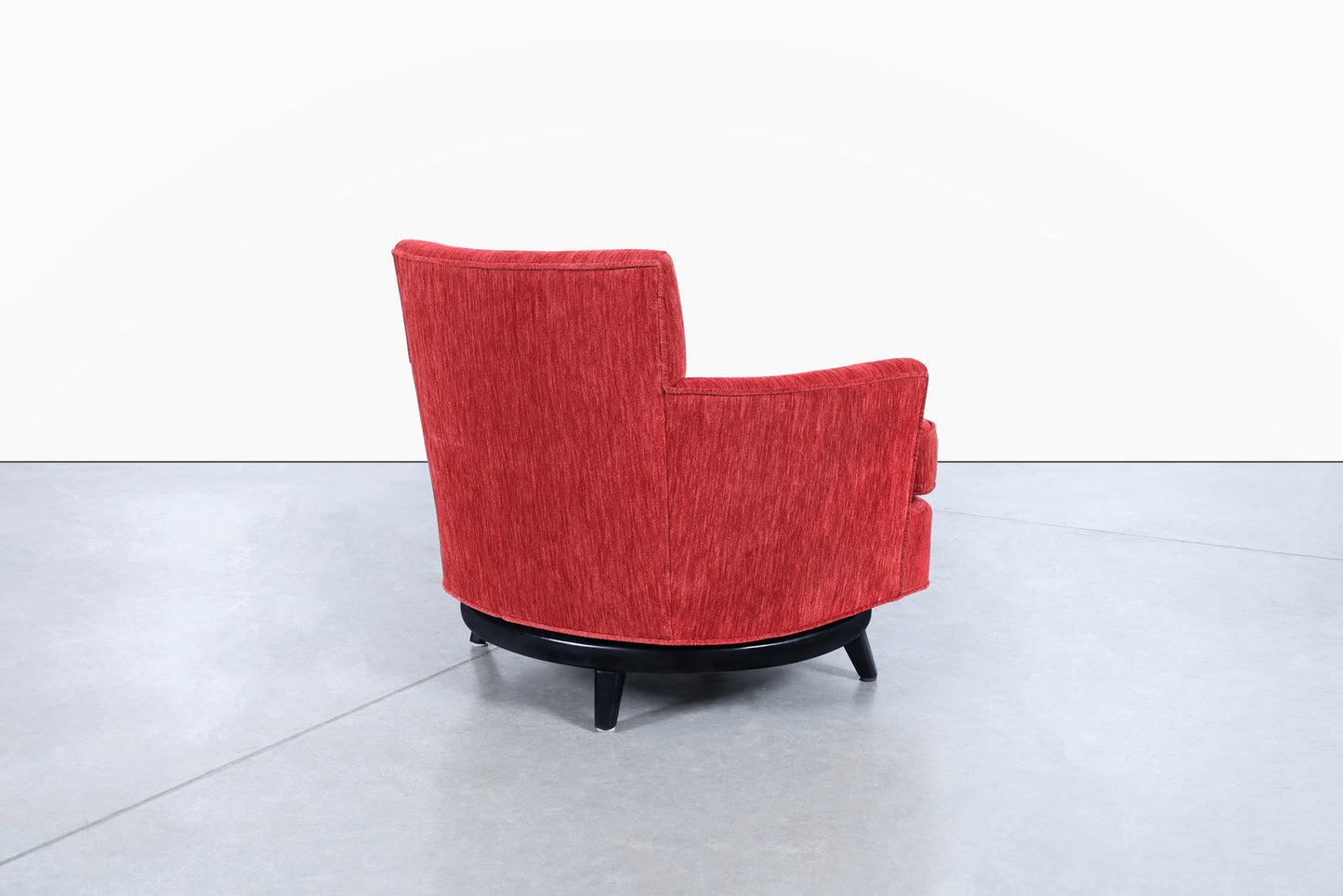Vintage Velvet "Barrel" Swivel Lounge Chairs