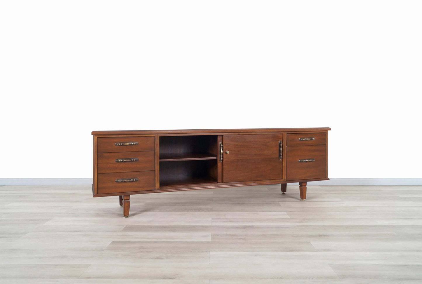 Vintage Walnut Credenza by Maurice Bailey for Monteverdi Young