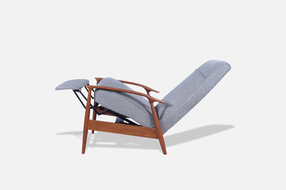 Vintage Walnut Reclining Lounge Chair by Milo Baughman for Thayer Coggin