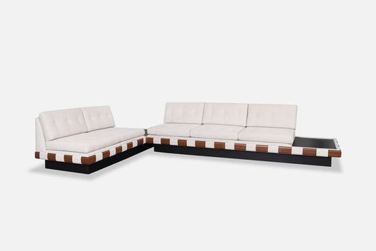 Vintage Walnut Sectional Sofa by Adrian Pearsall for Craft Associates