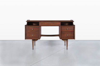 Vintage Walnut “Mainline” Desk by Hooker Furniture