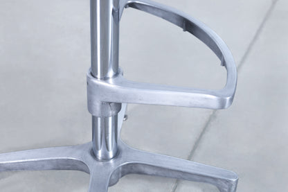 Vintage Walnut and Aluminum Bar Stools