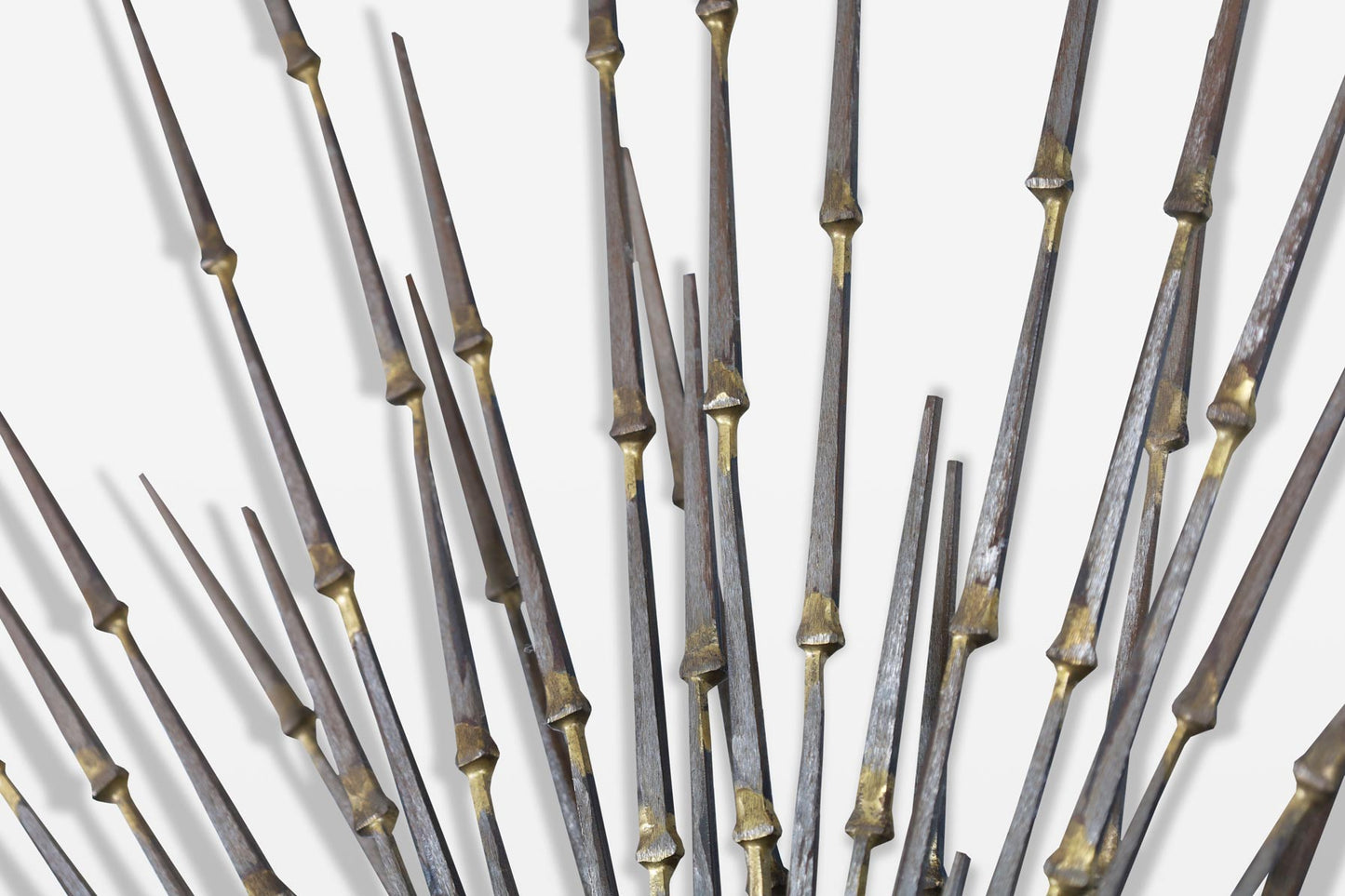 Vintage Brutalist “Starburst” Metal Wall Sculpture by A. Duerst, Signed