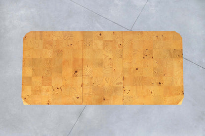 Vintage Burl Wood Parsons Dining Table