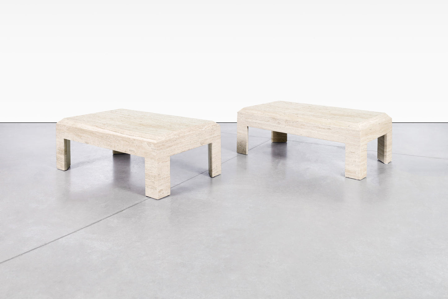 Vintage Italian Travertine Coffee Tables