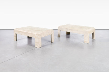Vintage Italian Travertine Coffee Tables