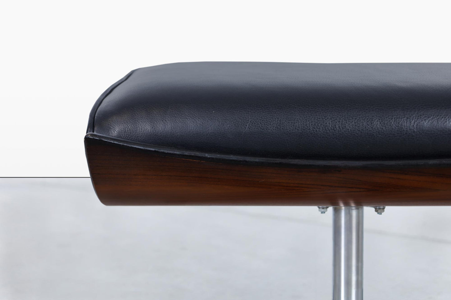 Vintage Leather Swivel Lounge Chair and Ottoman by G-Plan