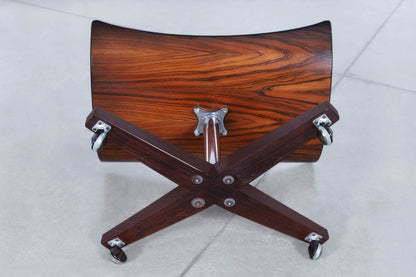 Vintage Leather Swivel Lounge Chair and Ottoman by G-Plan
