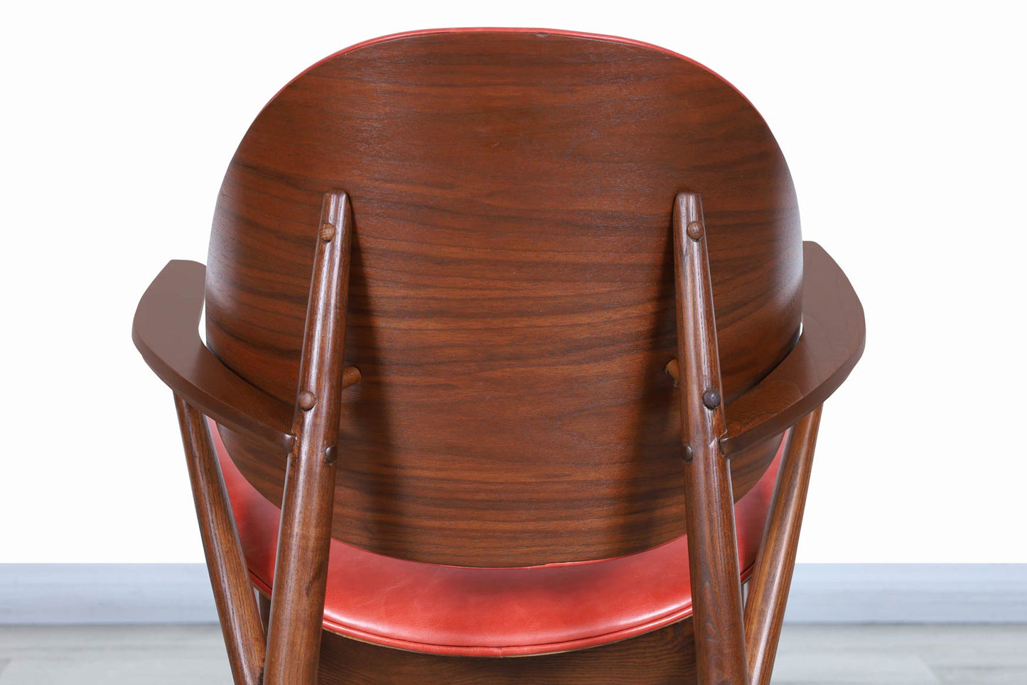 Vintage Leather "Clam Shell" Armchair by Seymour J. Wiener for Kodawood