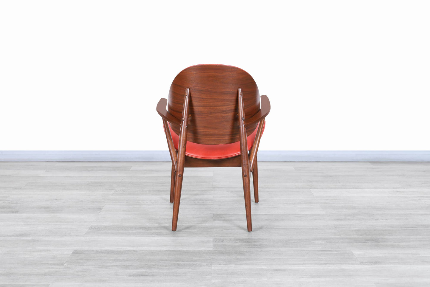 Vintage Leather "Clam Shell" Armchair by Seymour J. Wiener for Kodawood