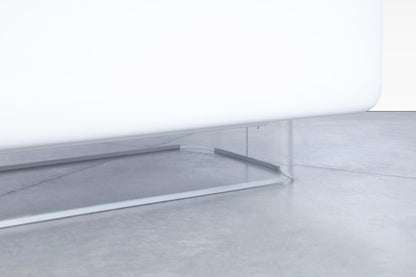 Vintage Leather and Lucite Floating Sofa by William C. Andrus for Steelcase