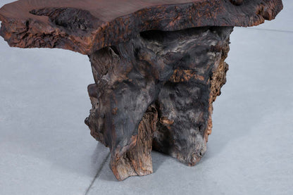 Vintage Live Edge Redwood Burl Side Tables