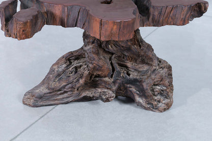 Vintage Live Edge Redwood Burl Side Tables