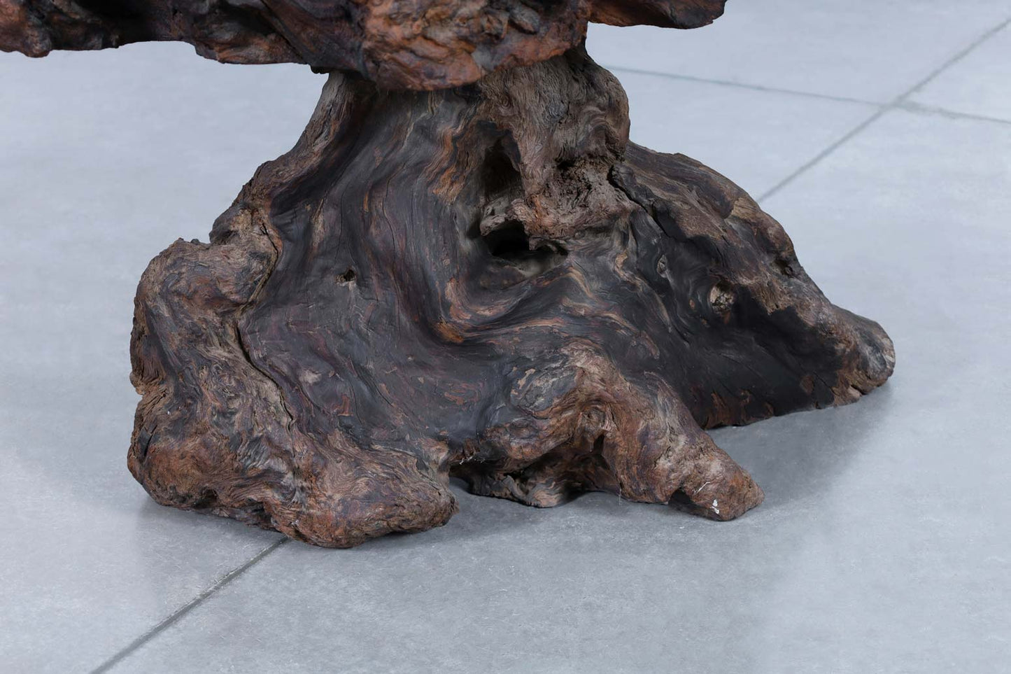 Vintage Live Edge Redwood Burl Side Tables