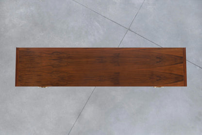 Vintage Walnut Tambour Door Credenza by Bert England for John Widdicomb