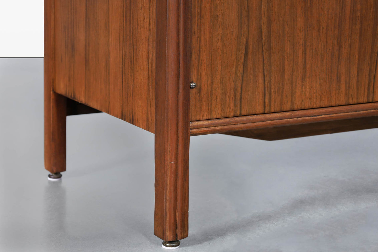 Vintage Walnut Tambour Door Credenza by Bert England for John Widdicomb
